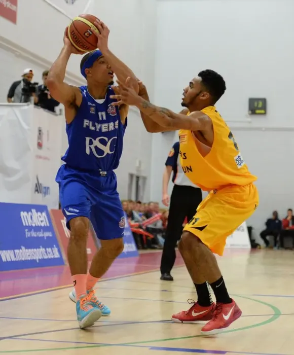 Framed Print : Basketball Clash: Bristol Flyers vs Sheffield Sharks (08.11.14) Framed Print : Basketball Clash: Bristol Flyers vs Sheffield Sharks (08.11.14)