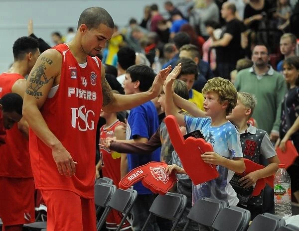 Basketball Fever: Thrilling Victory Celebration at Wise Campus - Bristol Flyers vs. Plymouth Raiders (BBL Cup)
