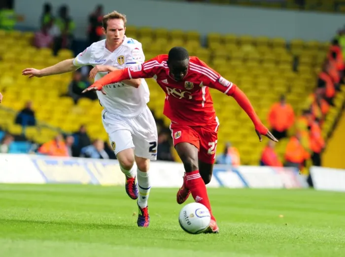 Framed Print : A Battle for the Ball: Adomah vs. White in the Leeds United vs. Bristol City League Cup Clash - 16 / 09 / 2011 Framed Print : A Battle for the Ball: Adomah vs. White in the Leeds United vs. Bristol City League Cup Clash - 16 / 09 / 2011