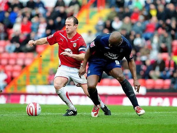 A Battle for the Ball: Bristol City vs. Nottingham Forest - Championship Clash, 03 / 04 / 2010