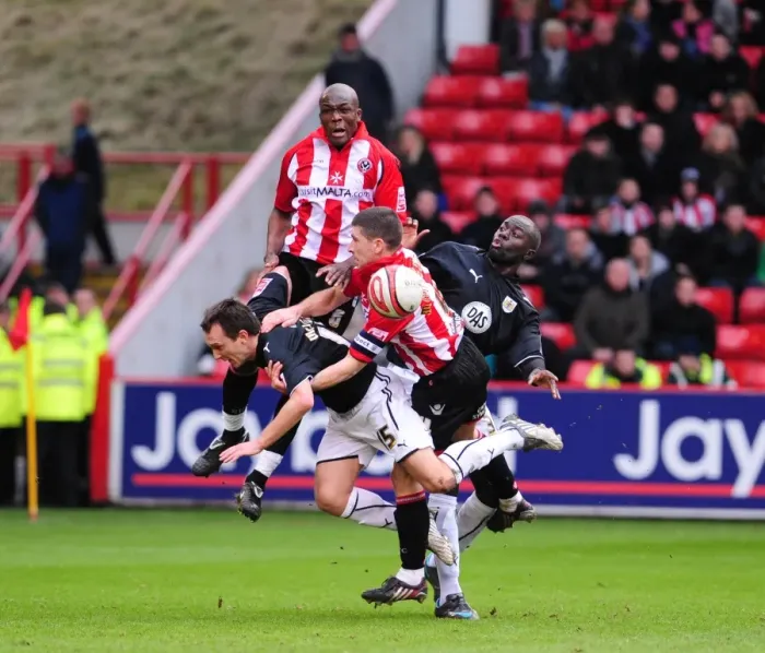 Framed Print : Battle of the Football Field: Sheffield United vs. Bristol City (09-10 Season)