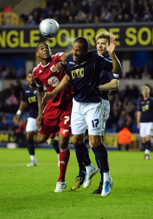 Framed Print : Battling for the Championship: Elliott vs. Mkandawire - Millwall vs. Bristol City, 2011 Framed Print : Battling for the Championship: Elliott vs. Mkandawire - Millwall vs. Bristol City, 2011