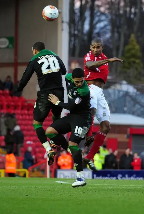 Framed Print : Battling for Championship Glory: Marvin Elliott vs. Lewis McGugan and Marcus Tudgay - Championship Showdown at Ashton Gate, 17 / 12 / 2011 (Bristol City vs. Nottingham Forest) Framed Print : Battling for Championship Glory: Marvin Elliott vs. Lewis McGugan and Marcus Tudgay - Championship Showdown at Ashton Gate, 17 / 12 / 2011 (Bristol City vs. Nottingham Forest)