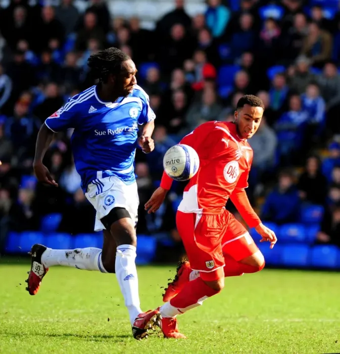 Framed Print : Battling for Championship Glory: Maynard vs. Geohaghon - Peterborough vs. Bristol City, 2010