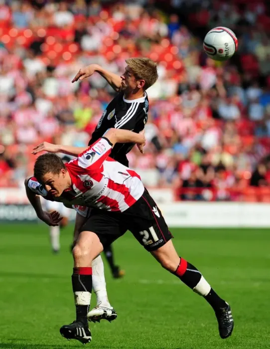 Framed Print : Battling for Championship Supremacy: Jon Stead vs. Shane Duffy, Sheffield United vs. Bristol City, 2011 Framed Print : Battling for Championship Supremacy: Jon Stead vs. Shane Duffy, Sheffield United vs. Bristol City, 2011