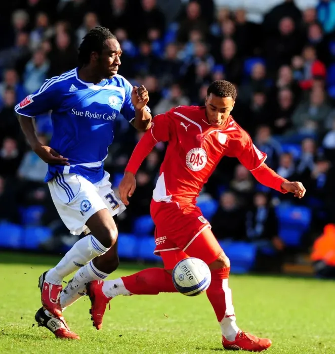 Framed Print : Battling for Championship Supremacy: Maynard vs. Geohaghon, Peterborough vs. Bristol City (2010) Framed Print : Battling for Championship Supremacy: Maynard vs. Geohaghon, Peterborough vs. Bristol City (2010)