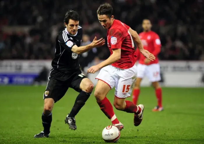 Framed Print : Battling for Championship Supremacy: Skuse vs. Cohen, 2011 - Nottingham Forest vs. Bristol City