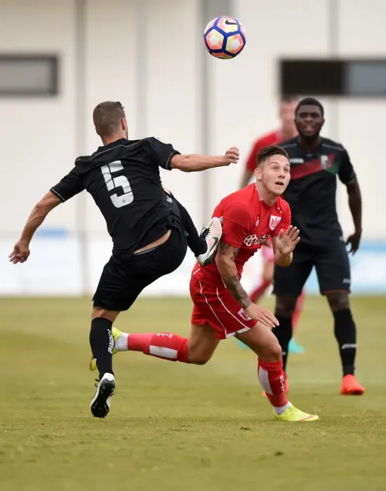 Framed Print : Battling for Control: Josh Brownhill vs. Ruben Perez in Granada's Pre-season Clash with Bristol City Framed Print : Battling for Control: Josh Brownhill vs. Ruben Perez in Granada's Pre-season Clash with Bristol City