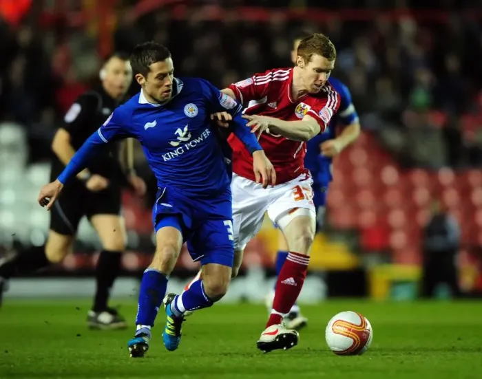 Framed Print : Battling for Control: Pearson vs. Kennedy in the Intense Bristol City vs. Leicester City Clash Framed Print : Battling for Control: Pearson vs. Kennedy in the Intense Bristol City vs. Leicester City Clash