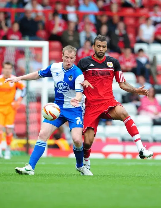 Framed Print : Battling Rivals: Fontaine vs. Clarkson - Bristol City vs. Bristol Rovers, 2012 Framed Print : Battling Rivals: Fontaine vs. Clarkson - Bristol City vs. Bristol Rovers, 2012