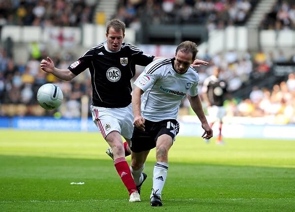 Battling for Supremacy: Anderson vs. Clarkson in the Derby County vs. Bristol City Championship Clash (30th April 2011)