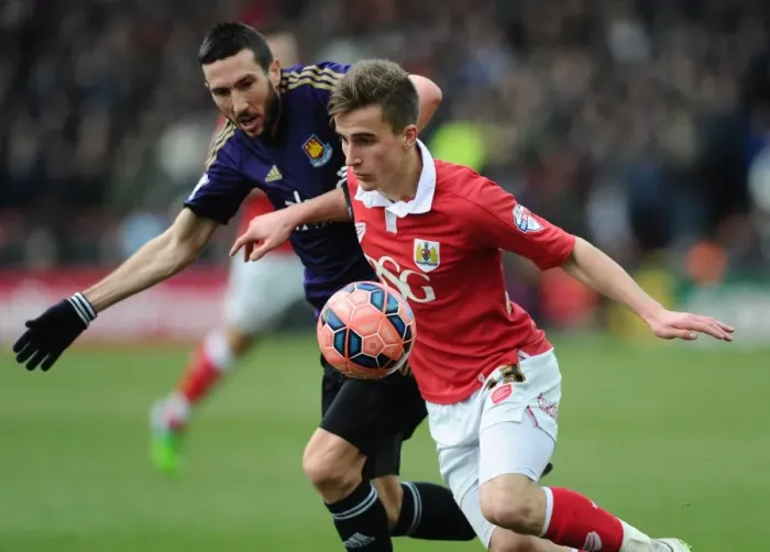Framed Print : Battling for Supremacy: Bryan vs. Amalfitano in the FA Cup Showdown at Ashton Gate