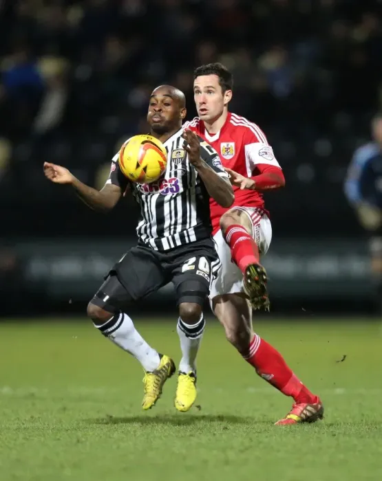 Framed Print : Battling for Supremacy: Campbell-Ryce vs. Cunningham in Notts County vs. Bristol City Clash Framed Print : Battling for Supremacy: Campbell-Ryce vs. Cunningham in Notts County vs. Bristol City Clash