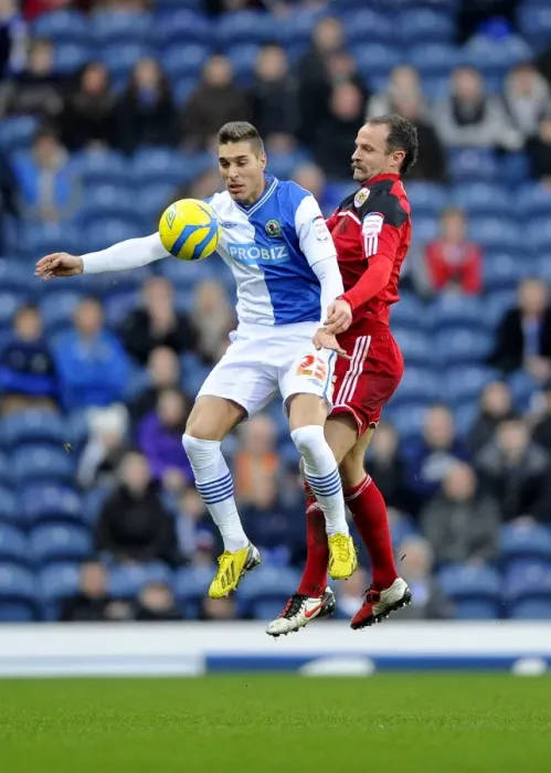 Framed Print : Battling for Supremacy: Carey vs. Rochina in FA Cup Clash between Blackburn and Bristol City