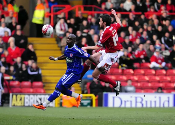 Framed Print : Battling for Supremacy: Cole Skuse vs. Leroy Lita in the Bristol City vs. Middlesbrough Championship Clash, January 2011 Framed Print : Battling for Supremacy: Cole Skuse vs. Leroy Lita in the Bristol City vs. Middlesbrough Championship Clash, January 2011