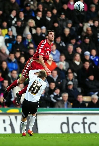Battling for Supremacy: Cole Skuse vs. Jamie Ward in Derby County vs. Bristol City Championship Clash - 10 / 12 / 2011