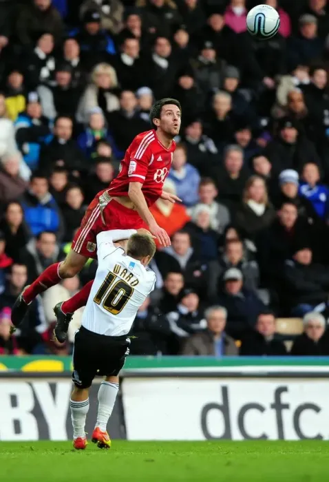 Framed Print : Battling for Supremacy: Cole Skuse vs. Jamie Ward in Derby County vs. Bristol City Championship Clash - 10 / 12 / 2011 Framed Print : Battling for Supremacy: Cole Skuse vs. Jamie Ward in Derby County vs. Bristol City Championship Clash - 10 / 12 / 2011