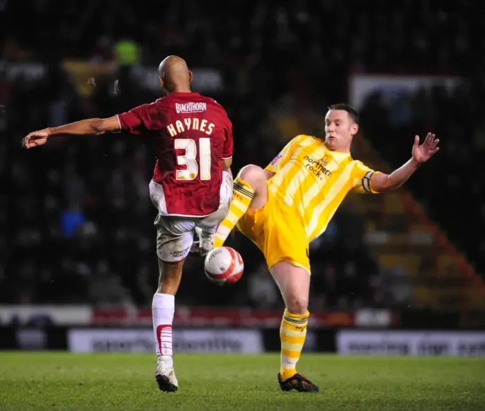 Framed Print : Battling for Supremacy: Danny Haynes vs. Kevin Nolan in the 2010 Championship Clash between Bristol City and Newcastle United Framed Print : Battling for Supremacy: Danny Haynes vs. Kevin Nolan in the 2010 Championship Clash between Bristol City and Newcastle United