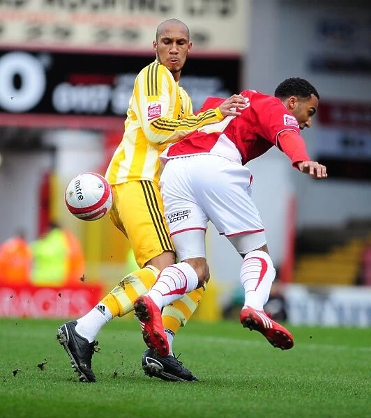 Battling for Supremacy: Fitz Hall vs. Nicky Maynard in the 2010 Championship Clash between Bristol City and Newcastle United