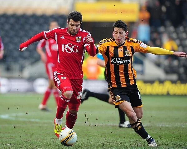 Battling for Supremacy: Foster vs. Koren in Hull City vs. Bristol City Championship Clash - 11 / 02 / 2012