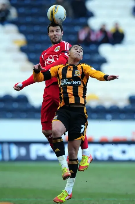 Framed Print : Battling for Supremacy: Foster vs. Stewart in Hull City vs. Bristol City Championship Clash - 11 / 02 / 2012 Framed Print : Battling for Supremacy: Foster vs. Stewart in Hull City vs. Bristol City Championship Clash - 11 / 02 / 2012
