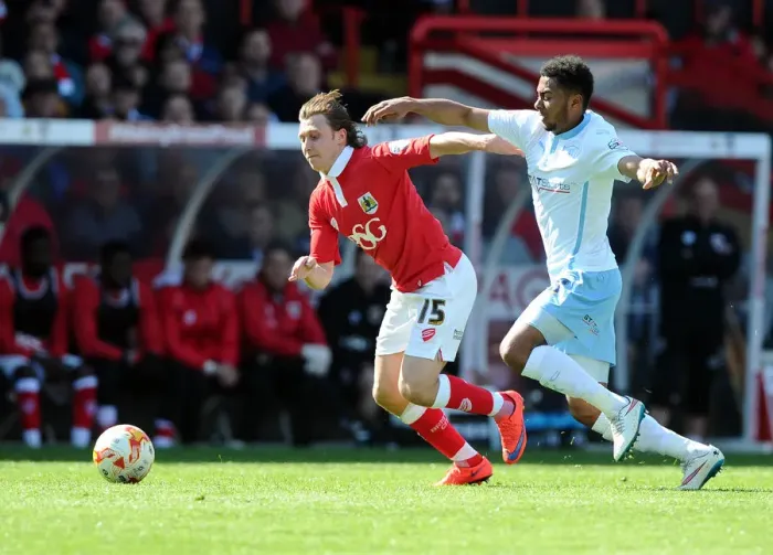 Framed Print : Battling for Supremacy: Freeman vs Ward in Intense Bristol City vs Coventry City Clash Framed Print : Battling for Supremacy: Freeman vs Ward in Intense Bristol City vs Coventry City Clash