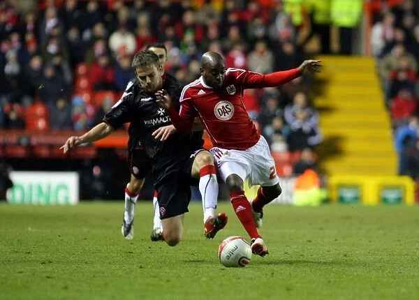 Battling for Supremacy: Jamal Campbell-Ryce vs Sheffield United in the Championship Clash at Ashton Gate, 2010