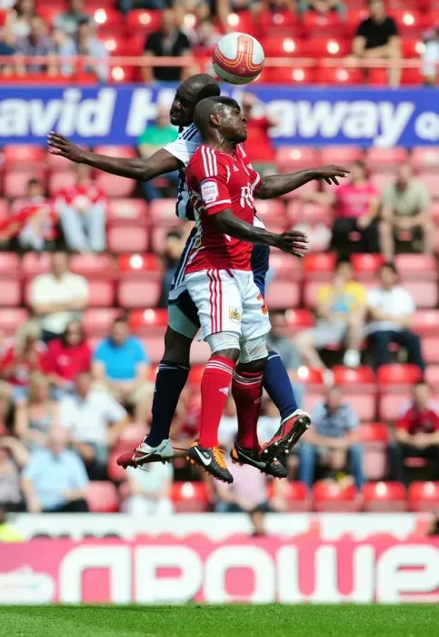 Framed Print : Battling for Supremacy: Jamal Campbell-Ryce vs. Youssouf Mulumbu in the Championship Clash between Bristol City and West Brom (30 / 07 / 2011) Framed Print : Battling for Supremacy: Jamal Campbell-Ryce vs. Youssouf Mulumbu in the Championship Clash between Bristol City and West Brom (30 / 07 / 2011)