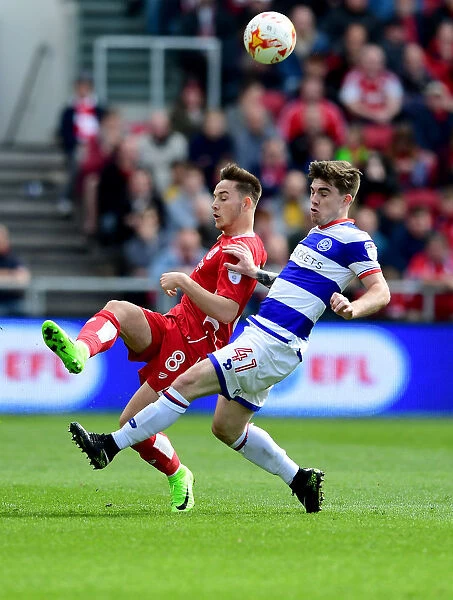 Battling for Supremacy: Josh Brownhill vs. Ryan Manning in the Sky Bet Championship Clash between Bristol City and Queens Park Rangers