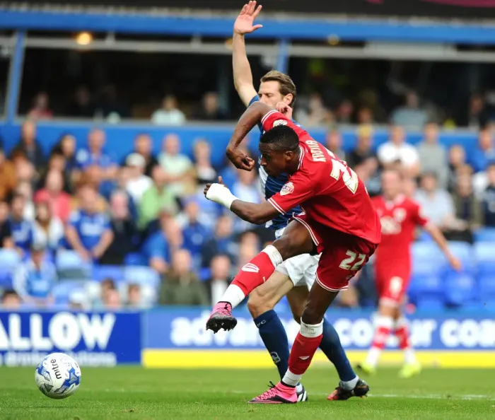 Framed Print : Battling for Supremacy: Kodjia vs. Spector in Birmingham City vs. Bristol City Championship Clash Framed Print : Battling for Supremacy: Kodjia vs. Spector in Birmingham City vs. Bristol City Championship Clash