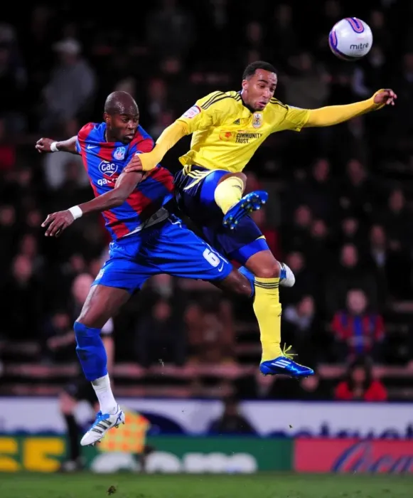 Framed Print : Battling for Supremacy: Maynard vs. Gardner in the Championship Clash between Crystal Palace and Bristol City - 15 / 10 / 2011 Framed Print : Battling for Supremacy: Maynard vs. Gardner in the Championship Clash between Crystal Palace and Bristol City - 15 / 10 / 2011