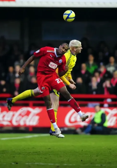 Framed Print : Battling for Supremacy: McGivern vs. Barnett in FA Cup Clash Between Crawley Town and Bristol City, 07 / 01 / 2012 Framed Print : Battling for Supremacy: McGivern vs. Barnett in FA Cup Clash Between Crawley Town and Bristol City, 07 / 01 / 2012