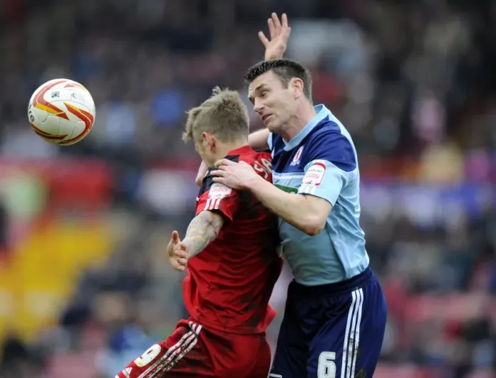 Framed Print : Battling for Supremacy: McManus vs. Stead in the Npower Championship Clash between Bristol City and Middlesbrough Framed Print : Battling for Supremacy: McManus vs. Stead in the Npower Championship Clash between Bristol City and Middlesbrough