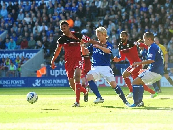 Battling for Supremacy: Nyatanga vs Whitbread in the Championship Clash between Leicester City and Bristol City