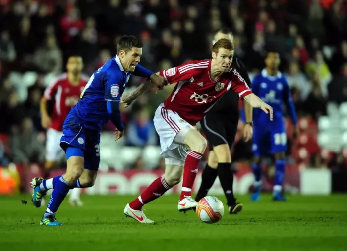 Framed Print : Battling for Supremacy: Pearson vs. Kennedy in the Bristol City vs. Leicester City Football Rivalry Framed Print : Battling for Supremacy: Pearson vs. Kennedy in the Bristol City vs. Leicester City Football Rivalry