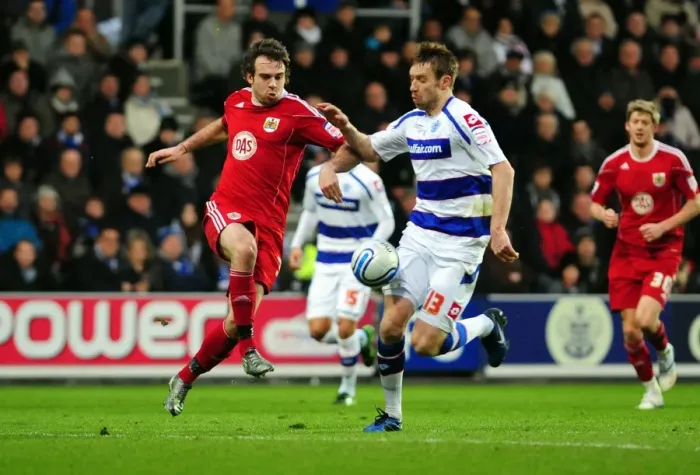 Framed Print : Battling for Supremacy: Pitman vs. Gorkss in QPR vs. Bristol City Championship Clash, January 2011 Framed Print : Battling for Supremacy: Pitman vs. Gorkss in QPR vs. Bristol City Championship Clash, January 2011