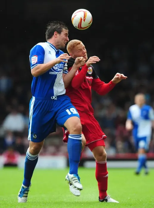 Framed Print : Battling for Supremacy: Ryan Taylor vs. Adam Virgo in the Louis Carey Testimonial - Bristol City vs. Bristol Rovers, 2012 Framed Print : Battling for Supremacy: Ryan Taylor vs. Adam Virgo in the Louis Carey Testimonial - Bristol City vs. Bristol Rovers, 2012