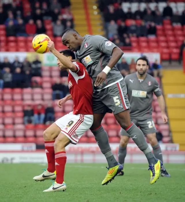 Framed Print : Battling for Supremacy: Sam Baldock vs. Claude Davis in Bristol City vs. Rotherham United Framed Print : Battling for Supremacy: Sam Baldock vs. Claude Davis in Bristol City vs. Rotherham United