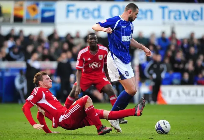Framed Print : Battling for Supremacy: Wood vs. Delaney in Ipswich Town vs. Bristol City Clash Framed Print : Battling for Supremacy: Wood vs. Delaney in Ipswich Town vs. Bristol City Clash