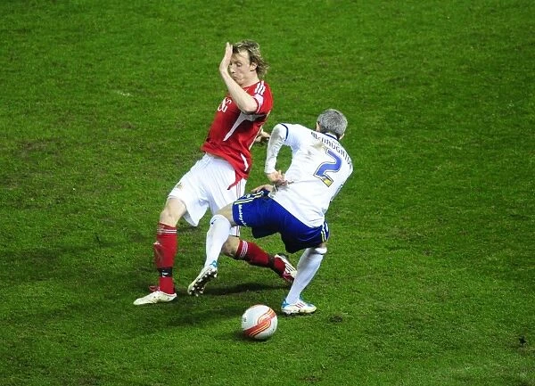 Battling for Supremacy: Woolford vs McNaughton in the Bristol City vs Cardiff City Clash, Ashton Gate Stadium, 10-03-2012