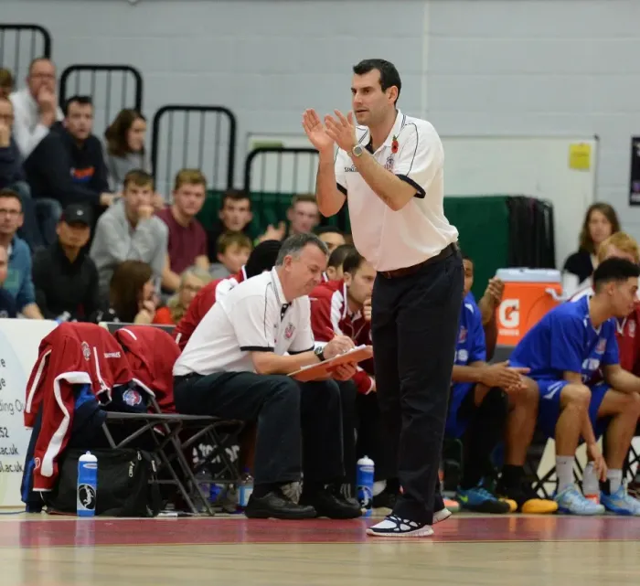 Framed Print : BBL Showdown: Andreas Kapoulas Leads Bristol Flyers Against Sheffield Sharks