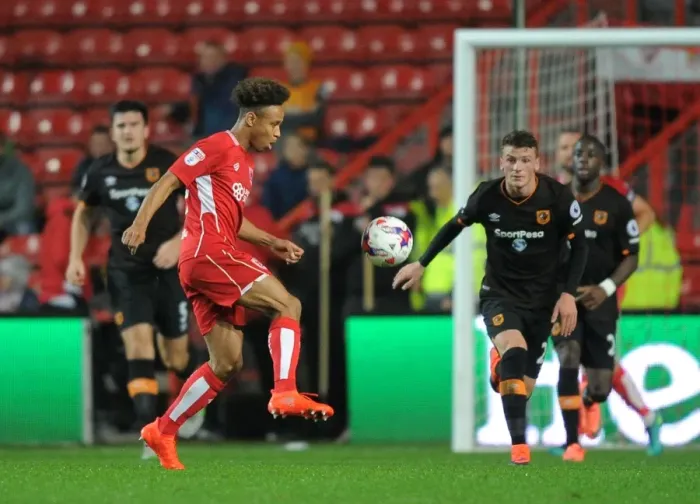 Framed Print : Bobby Reid in Action: Bristol City vs. Hull City, EFL Cup 2016 - Ashton Gate