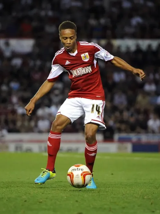 Framed Print : Bobby Reid in Action during the Bristol Derby, Johnstone's Paint Trophy First Round, 2013