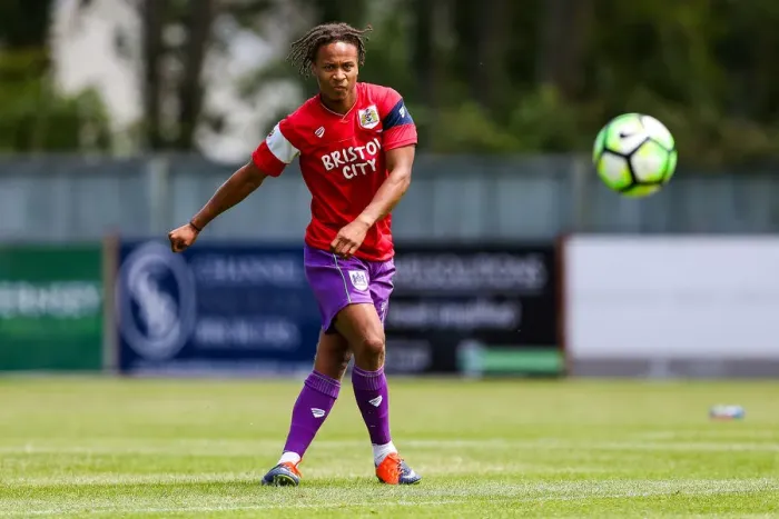 Framed Print : Bobby Reid of Bristol City Gearing Up for Guernsey Friendly, 2017 Framed Print : Bobby Reid of Bristol City Gearing Up for Guernsey Friendly, 2017