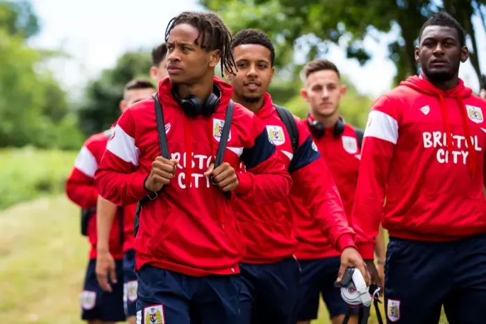 Framed Print : Bobby Reid of Bristol City - Rogan / JMP - 08 / 07 / 2017 - Footes Lane - Guernsey - Guernsey FC v Bristol City - Pre-season