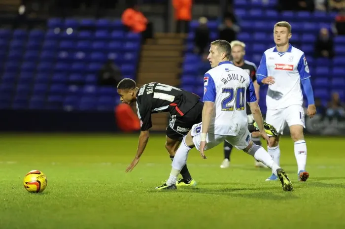 Framed Print : Bobby Reid Foul by Jim McNulty: Tranmere vs. Bristol City, Sky Bet League One (16 / 11 / 2013) Framed Print : Bobby Reid Foul by Jim McNulty: Tranmere vs. Bristol City, Sky Bet League One (16 / 11 / 2013)