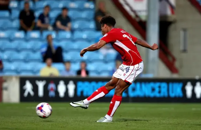 Framed Print : Bobby Reid Scores the Winner: Scunthorpe United vs. Bristol City, EFL Cup 2016