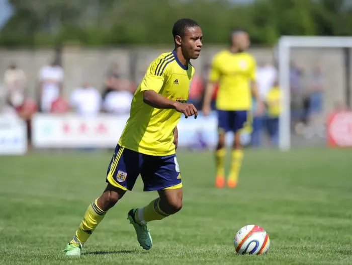 Framed Print : Bobby Reid Shines in Bristol City's Pre-Season Victory over Clevedon Town, 2013 Framed Print : Bobby Reid Shines in Bristol City's Pre-Season Victory over Clevedon Town, 2013