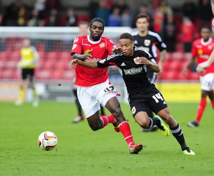 Framed Print : Bobby Reid vs. Anthony Grant: Intense Battle for Ball Possession in Crewe vs. Bristol City Football Match, 2013 Framed Print : Bobby Reid vs. Anthony Grant: Intense Battle for Ball Possession in Crewe vs. Bristol City Football Match, 2013
