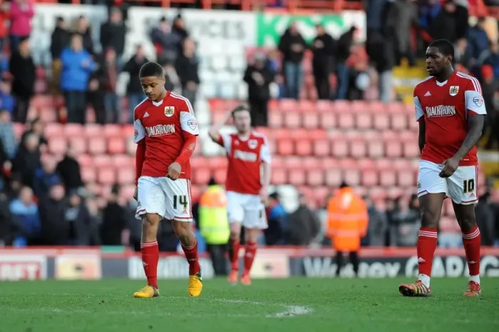 Framed Print : Bobby Reid's Disappointment: Heartbreaking Loss for Bristol City against Tranmere Rovers (15 / 02 / 2014) Framed Print : Bobby Reid's Disappointment: Heartbreaking Loss for Bristol City against Tranmere Rovers (15 / 02 / 2014)